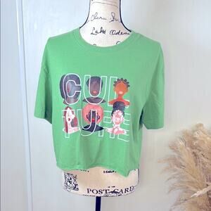 Target Black History Month Green Culture Graphic Crop Top size Large